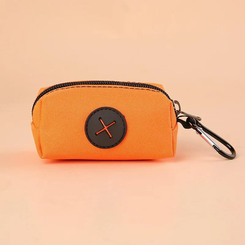 Canvas Dog Waste Bag Holder with Carabiner Clip