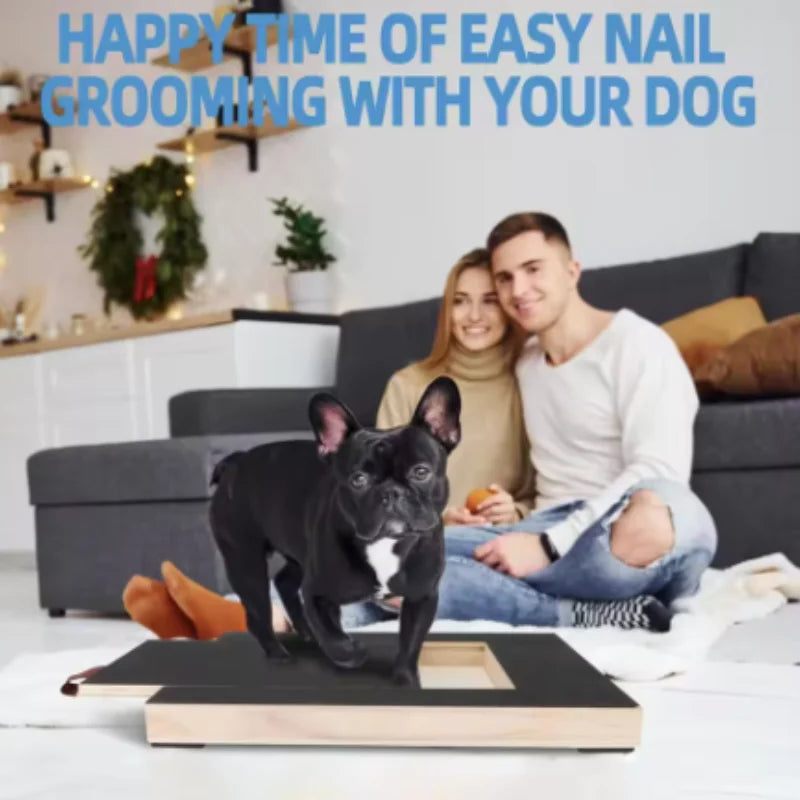DelightPaw Wooden Dog Nail Scratch Board — Pull-Out Treat Box