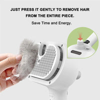 3-in-1 Electric Pet Grooming Brush with Mist Spray & Massage