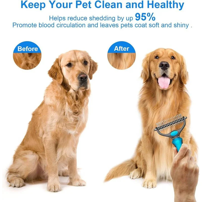 DelightPaw FurAway 2-in-1 Deshedding Brush