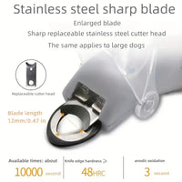 LED Dual-Sided Pet Nail Clippers with 5X Magnification