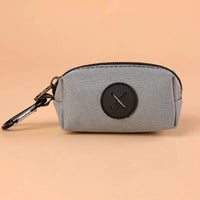 Canvas Dog Waste Bag Holder with Carabiner Clip