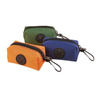 Canvas Dog Waste Bag Holder with Carabiner Clip