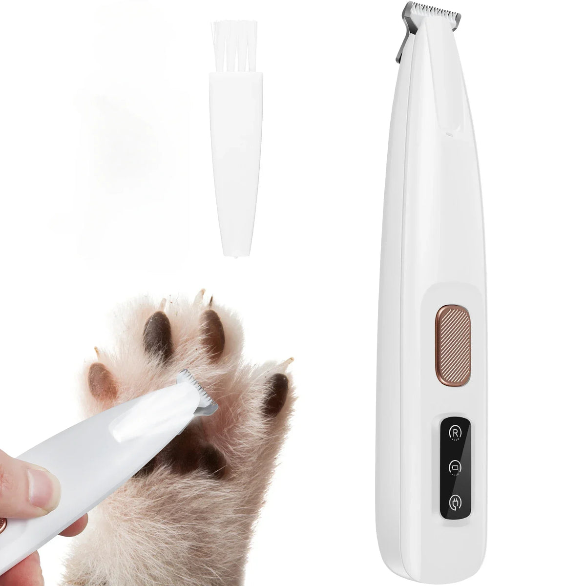 Trim the fur between the pads, quietly