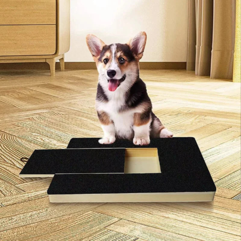 DelightPaw Wooden Dog Nail Scratch Board — Pull-Out Treat Box