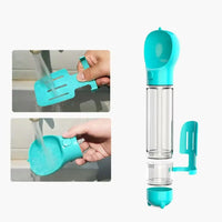 DelightPaw TrailMate 3-in-1 — Dog Water Bottle, Food Dispenser & Waste Kit