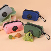 Canvas Dog Waste Bag Holder with Carabiner Clip