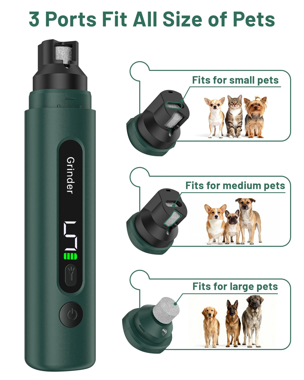 DelightPaw QuietTrim Pro — Electric Nail Grinder