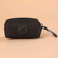 Canvas Dog Waste Bag Holder with Carabiner Clip
