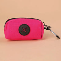 Canvas Dog Waste Bag Holder with Carabiner Clip