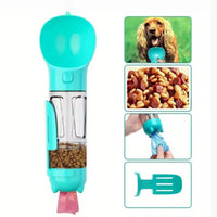 DelightPaw TrailMate 3-in-1 — Dog Water Bottle, Food Dispenser & Waste Kit