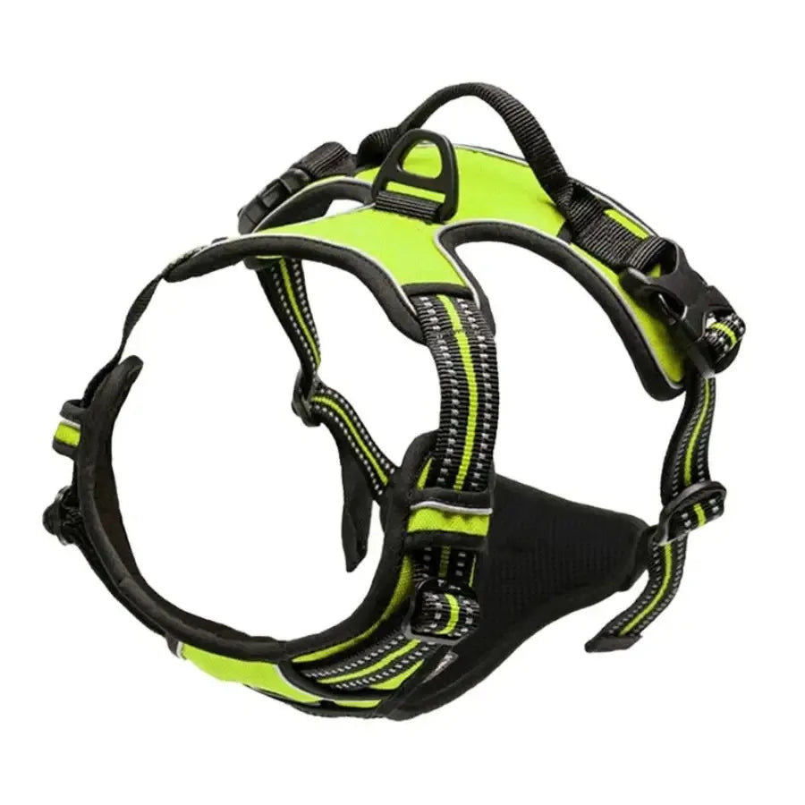 DelightPaw Leather Dog Collar, Harness & Leash Set