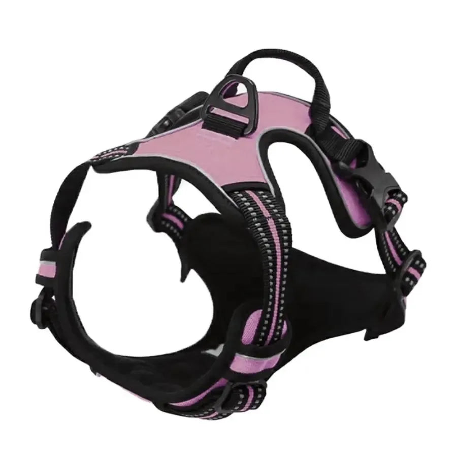 DelightPaw Leather Dog Collar, Harness & Leash Set