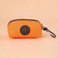 Canvas Dog Waste Bag Holder with Carabiner Clip