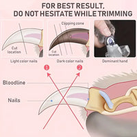 LED Dual-Sided Pet Nail Clippers with 5X Magnification
