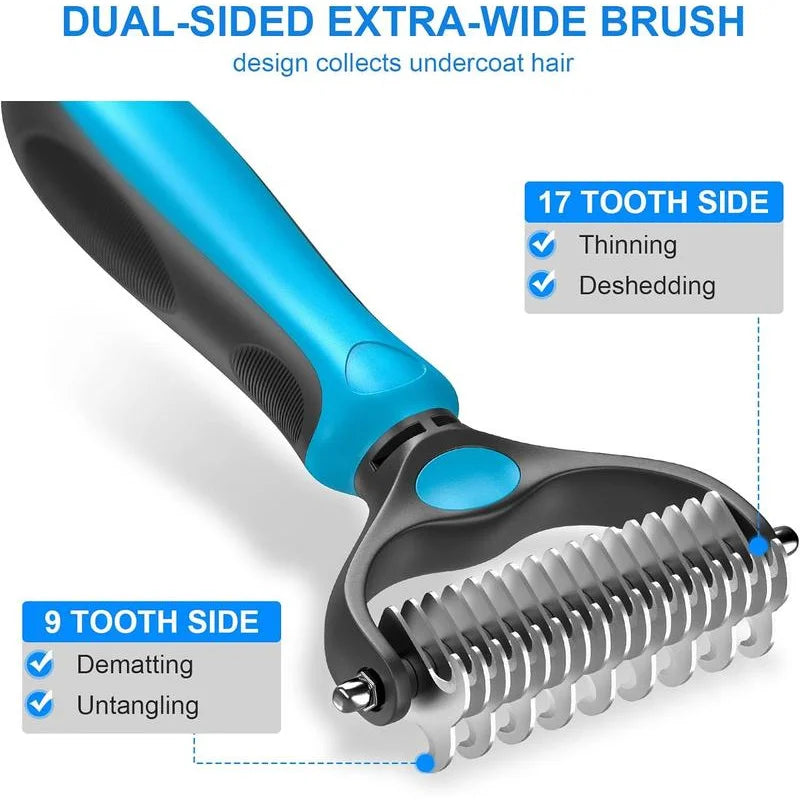 DelightPaw FurAway 2-in-1 Deshedding Brush